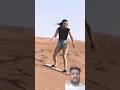 Girl walking in sand dunesWalking thegolden dunes#DesertVibes #TravelGirls#SaharaMagic