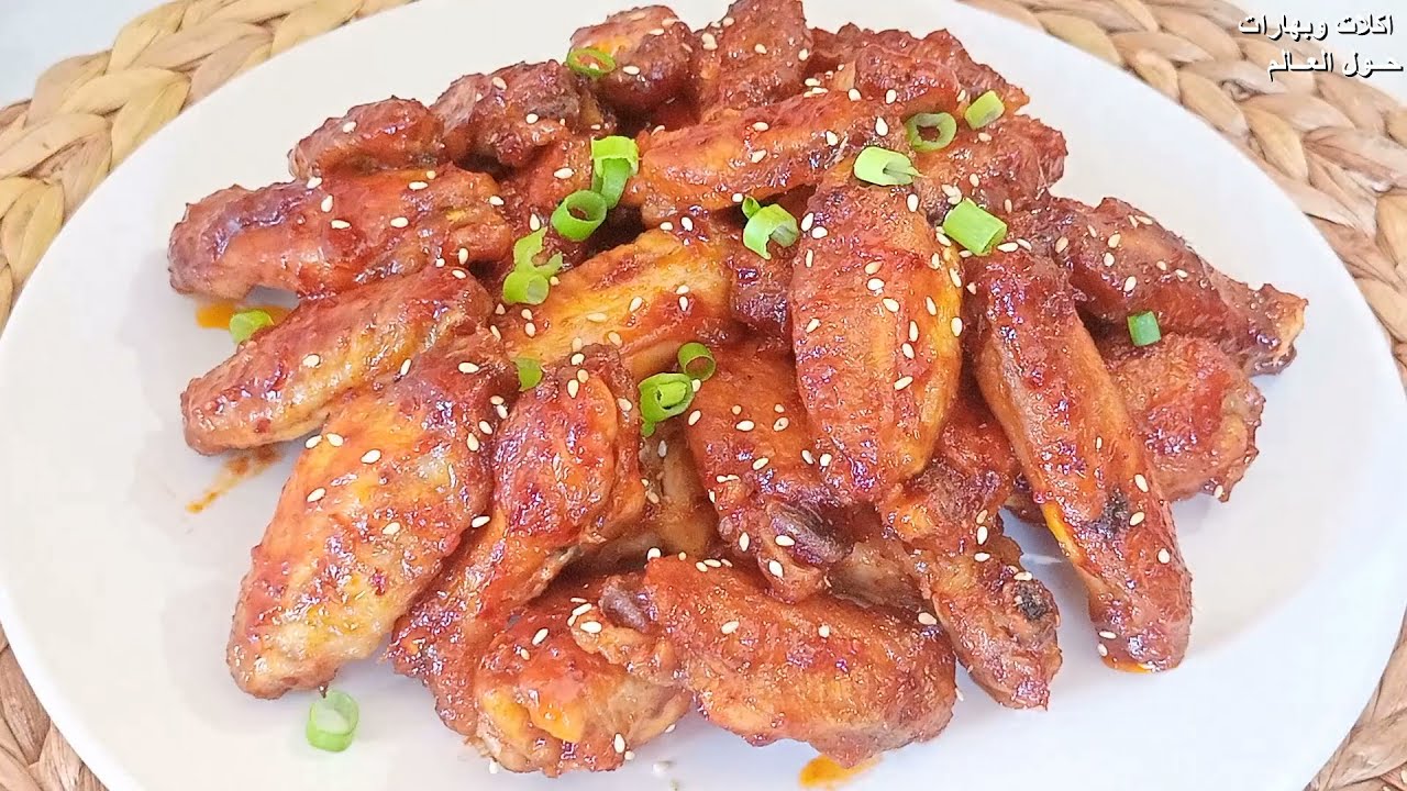 Chicken wings with honey and Korean hot sauce