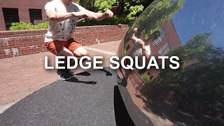 Ledge Squats - A Beginner Balance Progression towards Parkour Rail Squats or Precisions