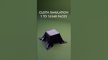 Cloth simulation Faces 1 to 16384 #clothsimulation #blender3d #minecraftblanket