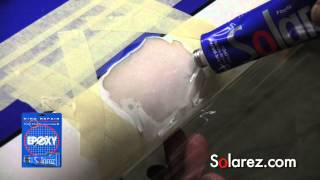 UV Solarez Epoxy Surfboard Repair Using a UV Flashlight