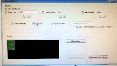 Controlling FSX Autopilot with FSUIPC and Arduino