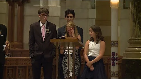 Children give tearful eulogy at their father Offic...