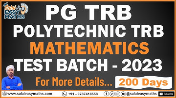PG TRB , POLY TRB | TEST BATCH | FREE ALL UNITS MATERIALS | PREVIOUS YEAR QUESTIONS | VIDEO CLASSES