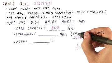 RAID 5 Solution Quiz - Georgia Tech - HPCA: Part 5
