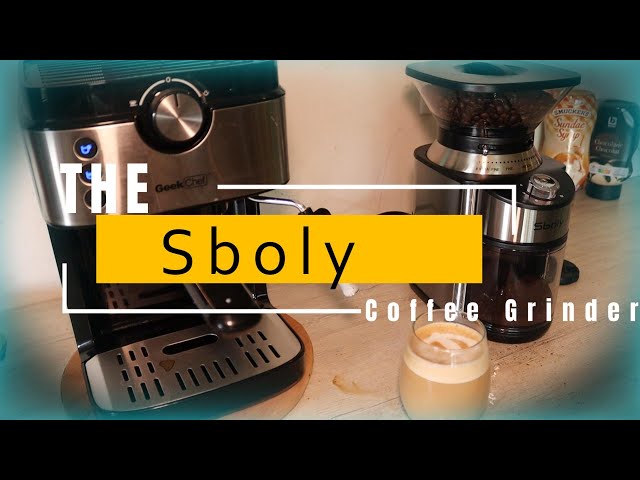 Sboly Coffee Grinder SYCG-801 unbox and review with a cup of cappuccino to  go with it :) 