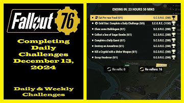 Completing Daily Challenges For December 13, 2024 - Fallout 76 Daily Challenge Guide