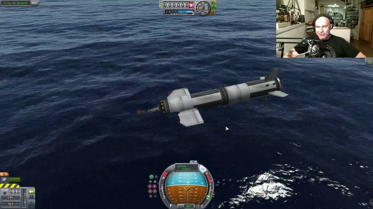 Kerbal Space Program - Horizontal Booster Landing - Livestream
