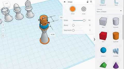 TinkerCAD tutorial   chess pieces - queen