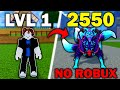 Noob to pro with no robux in blox fruits roblox full movie