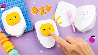 DIY Paper Mini Notebook | Origami Paper Squishy Eggs