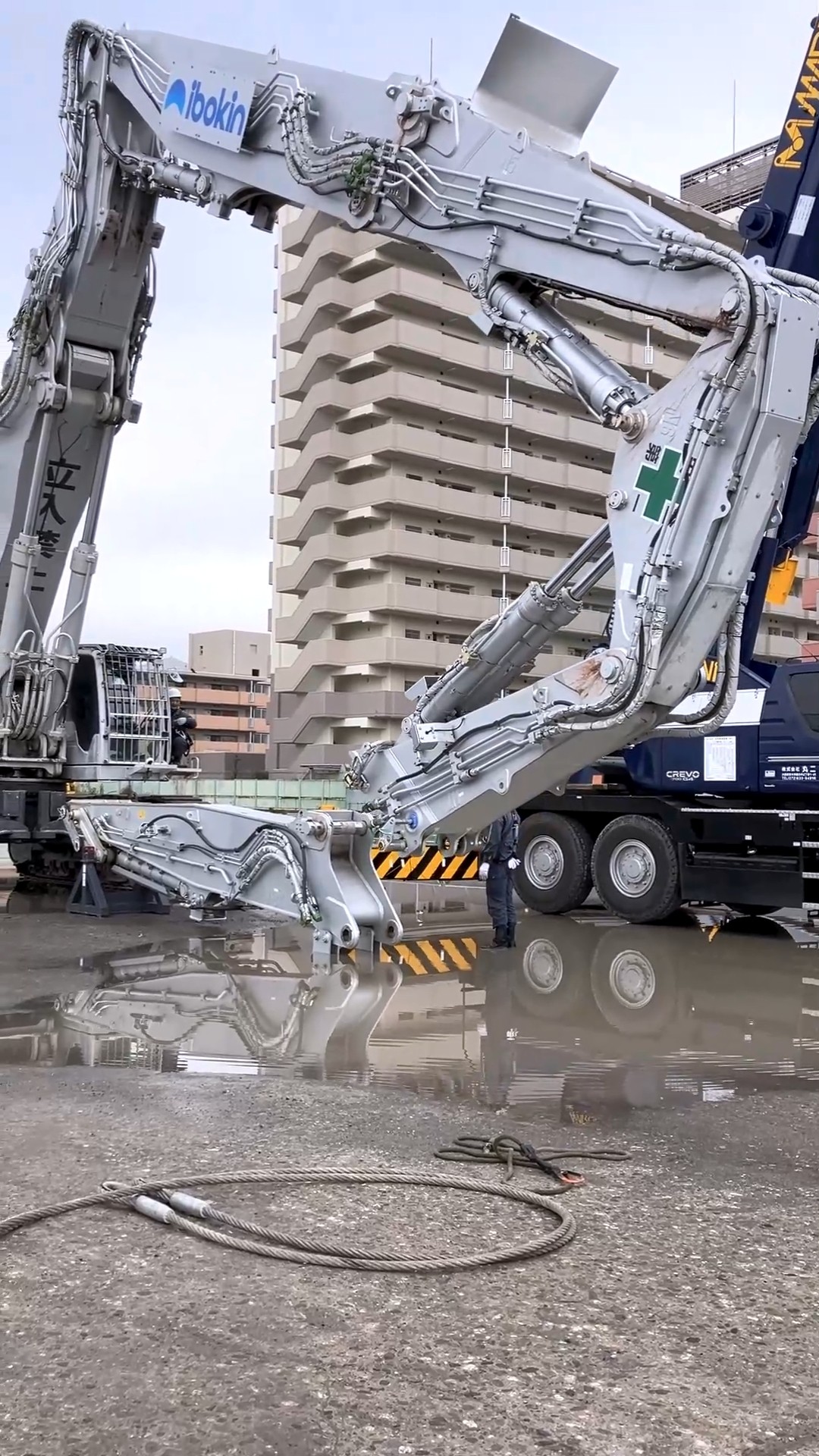 KOBELCO SK1300超ロングからセパレートブームへ組み換え！ #shorts