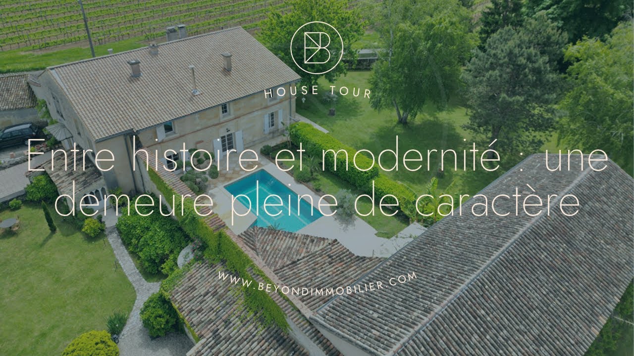 Proche de Branne (Gironde) - Élégante ferme du XVIIe siècle au charme contemporain