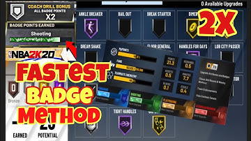 NBA 2K20 FASTEST BADGE POINT METHOD WORK ON WHATEVER YOU WANT