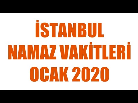 istanbul namaz vakitleri ocak 2020 youtube