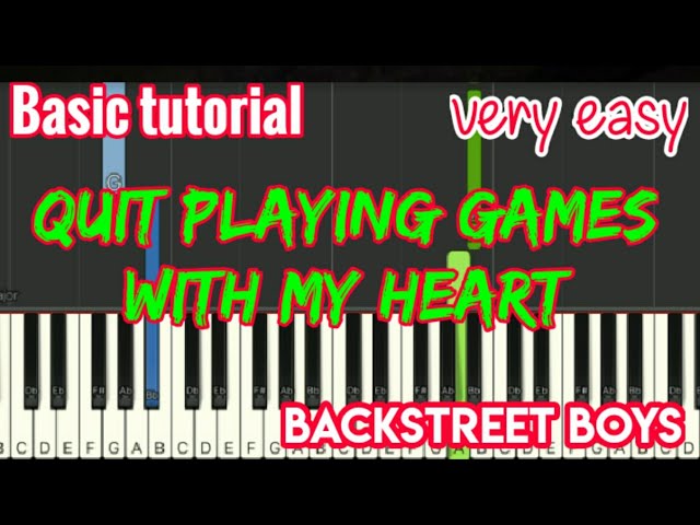 Backstreet Boys Quit Playing Games (With My Heart) Sheet Music (Easy  Piano) in G Major - Download & Print - SKU: MN0147822