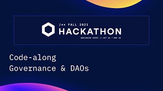 Code-along | Governance & DAOs