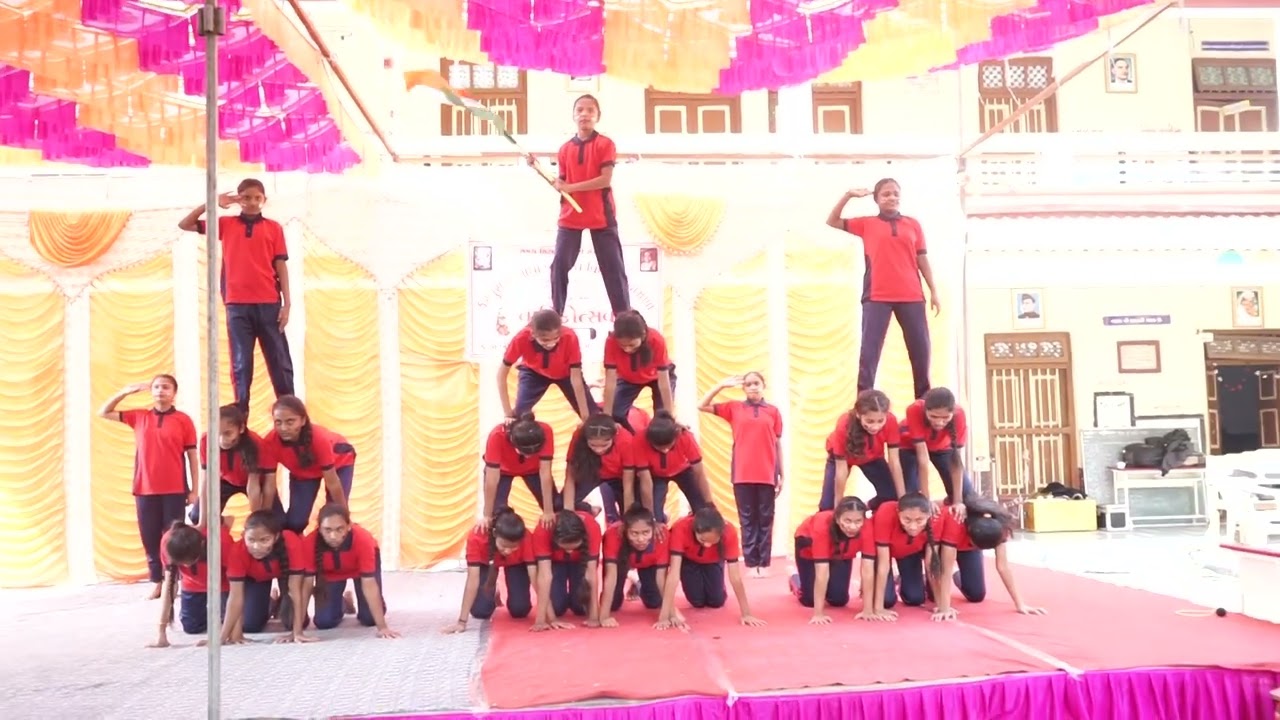 Pyramid By Girls Kasturba Gandhi Balika Vidhyalaya Annual Function Vanzana Part - 1