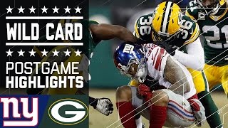 Giants vs. Packers | NFL Wild Card Game Highlights