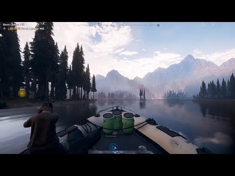 coop obs gaming stol Far Cry 5 - On our way to Liberate Baron Lumber Hill