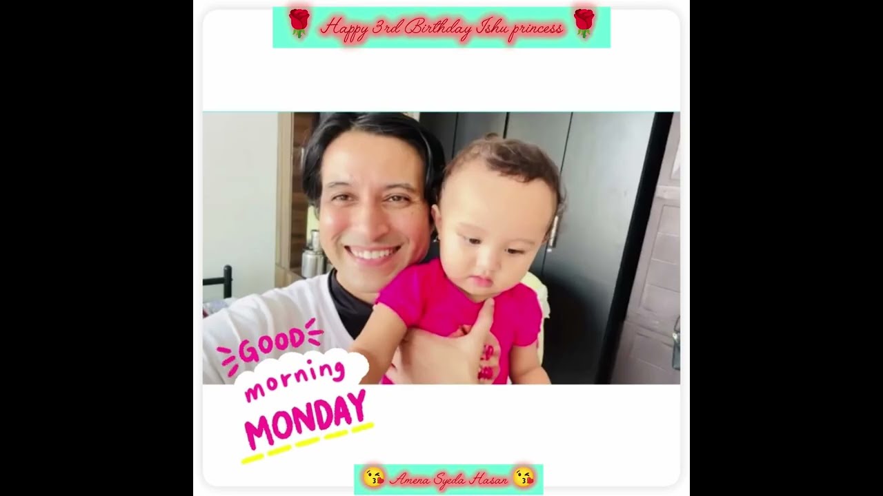 Happy 3rd Birthday my darling princess 😘🌹💕🎂❤️😍🤗👑 love u ❤️😘 - Amena Syeda Hasan 