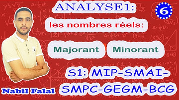 Analyse 1: les nombres réels, le majorant et le minorant.