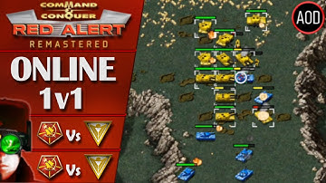 Command and Conquer Remastered: Red Alert - 1v1 Online Multiplayer Ranked Gameplay - 2 Matches