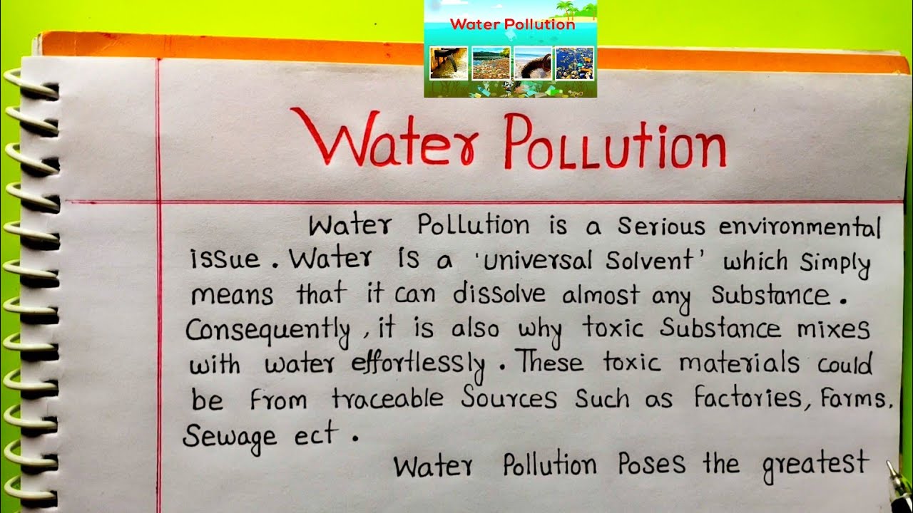 water pollution essay class 5