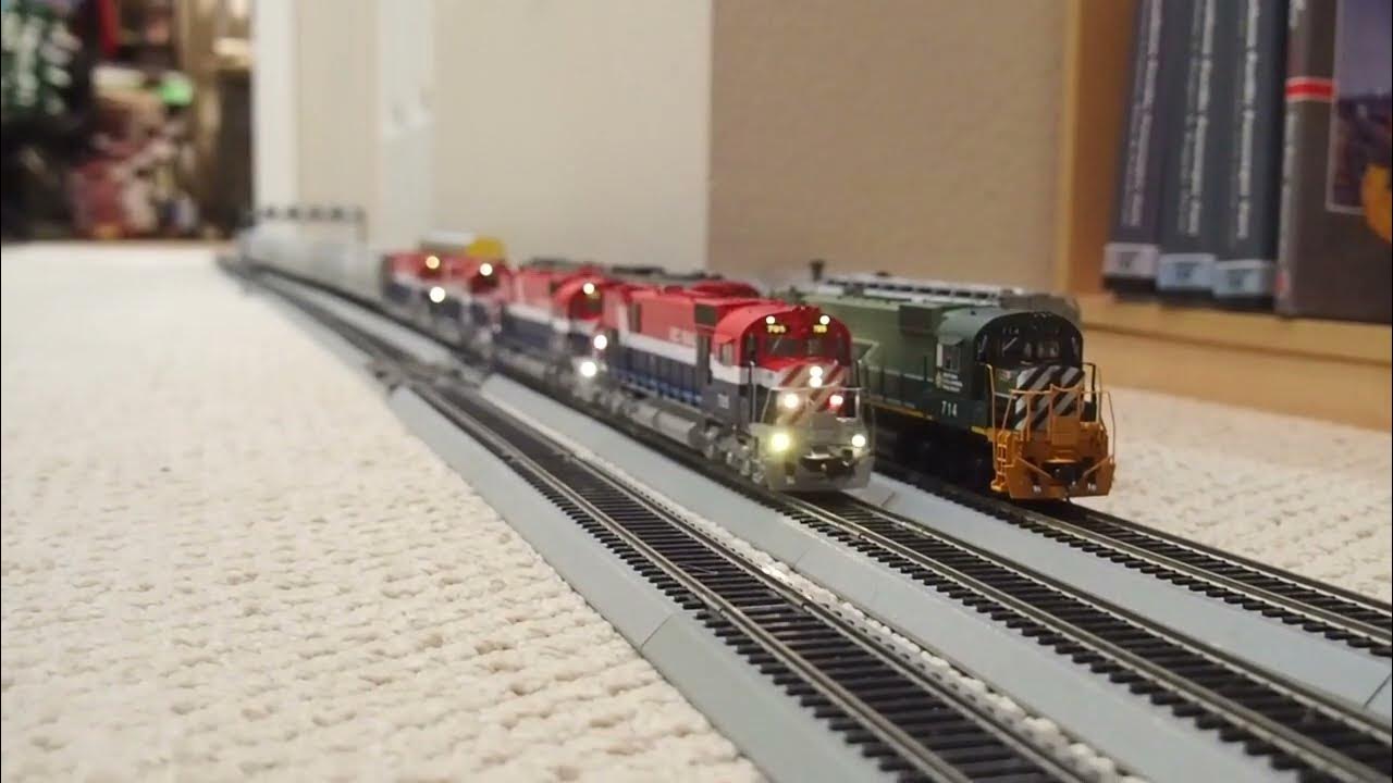 First run of new Bowser HO scale BC Rail M630's plus bonus footage