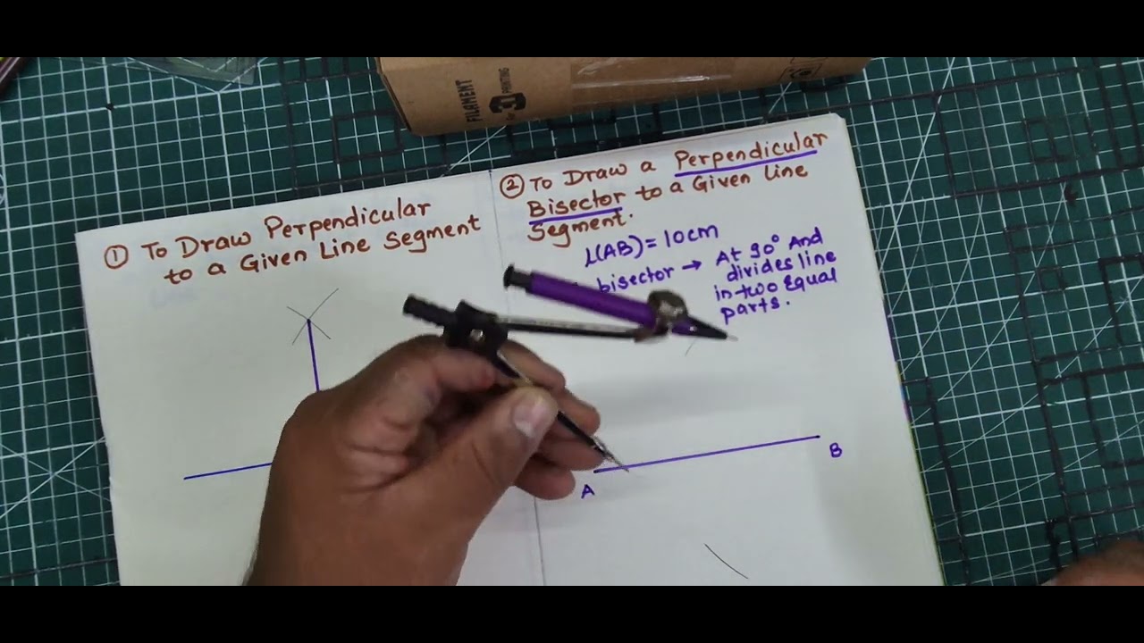 2. To draw perpendicular bisector to given line segment - YouTube