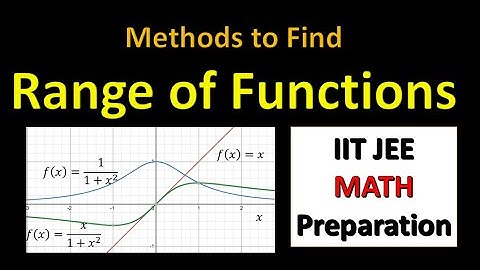 How to Find Range of Complicated Functions | IIT JEE Math |  IIT JEE Preparation with RLD Sir