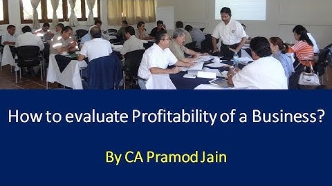 How to evaluate Profitability of a Business? I CA Pramod Jain