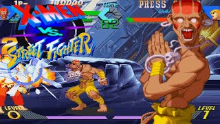 (Old) Dhalsim Playthrough - X-Men vs. Street Fighter [ARCADE][HD]