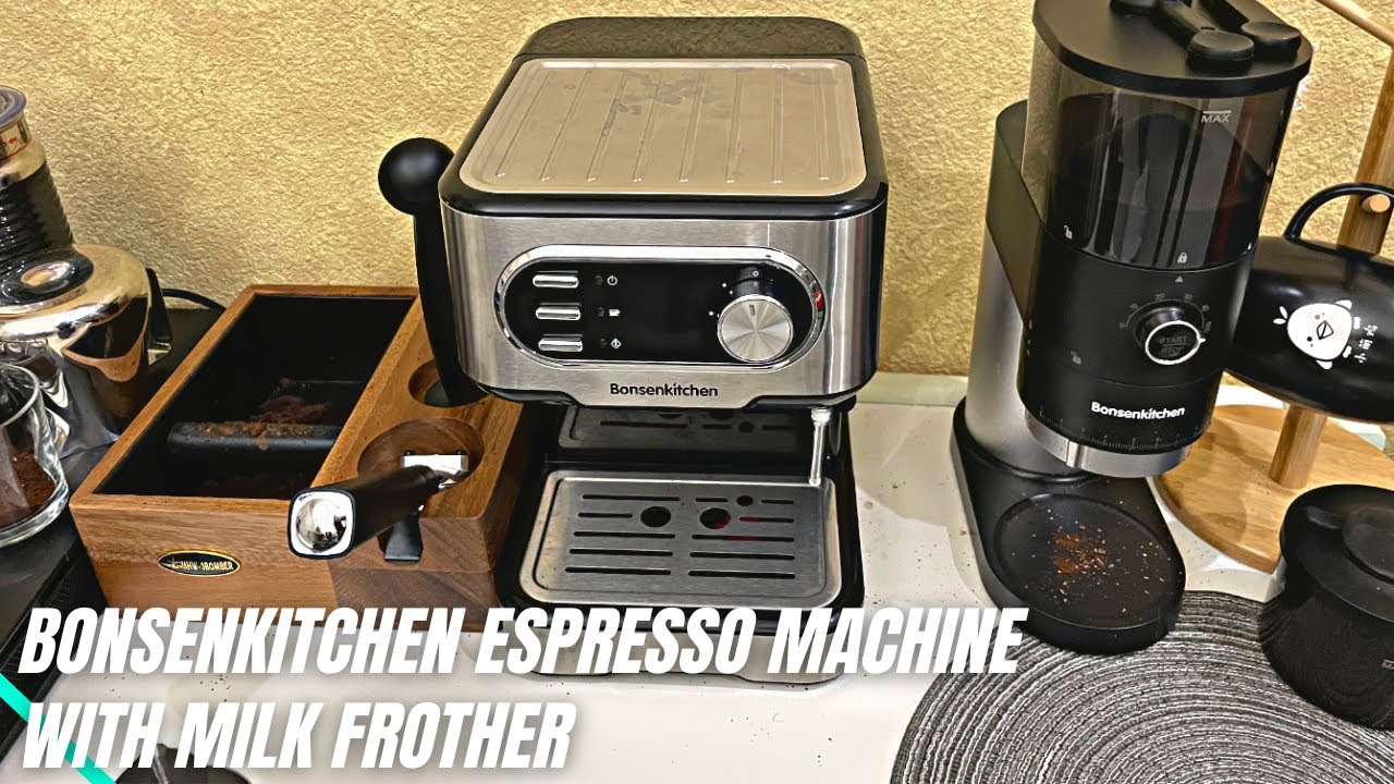 Bonsenkitchen Espresso Machine With Milk Frother Review & How To Use