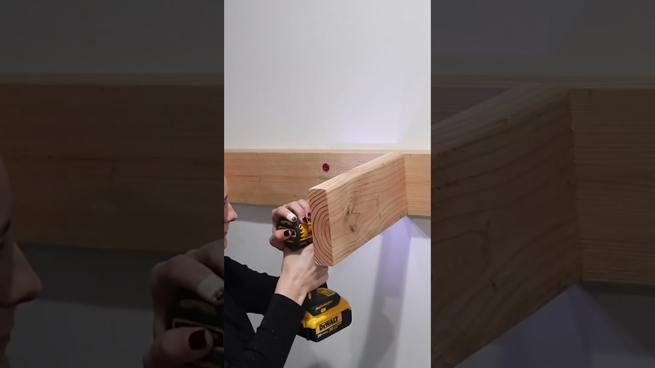 Floating Desk Shelf With Hidden Storage