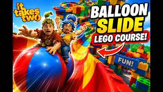 INSANE LEGO SLIDE! 😱 It Takes Two Balloon Challenge!