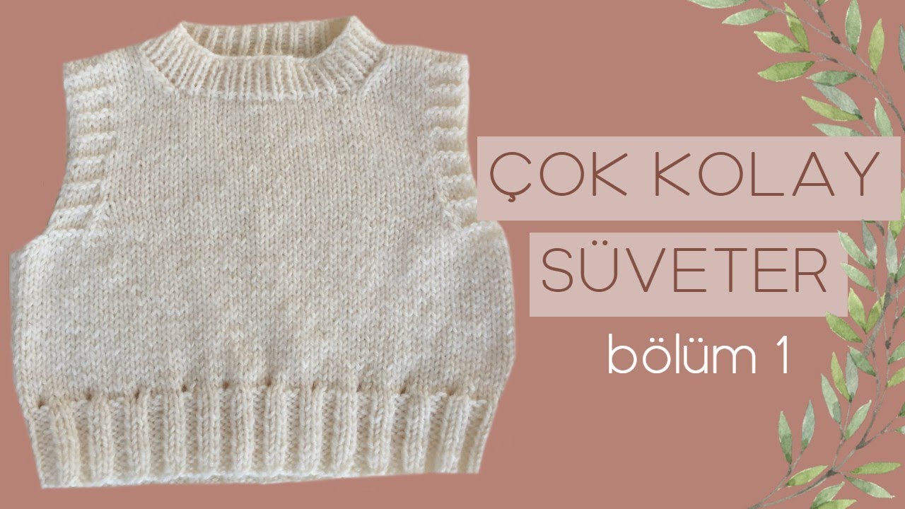 Çok Kolay Süveter! I BÖLÜM 1 I CROP VEST DIY.