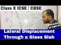 Glass slab  lateral displacement of light  class x cbse  icse  refraction of light 04