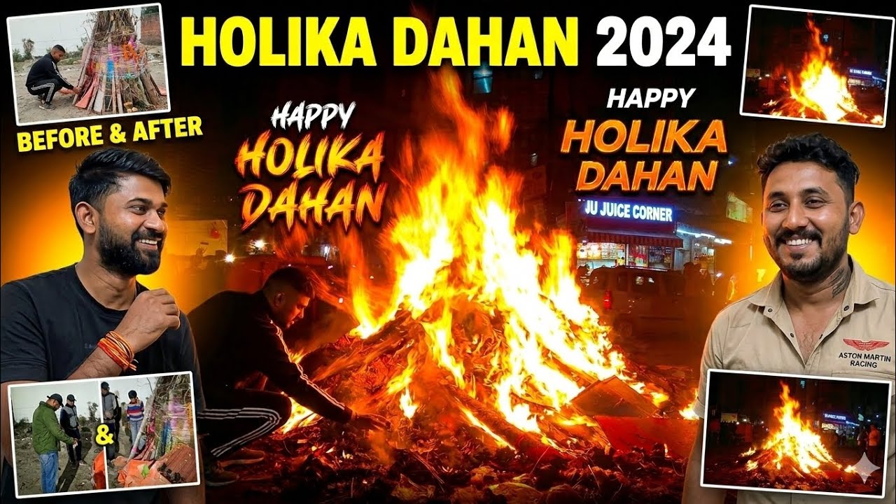Our Holika Dahan Vlog 2026 | Burning the Evil! 🪵🙏#viral #holi2026 #trendingvideo #thefourbachelors 