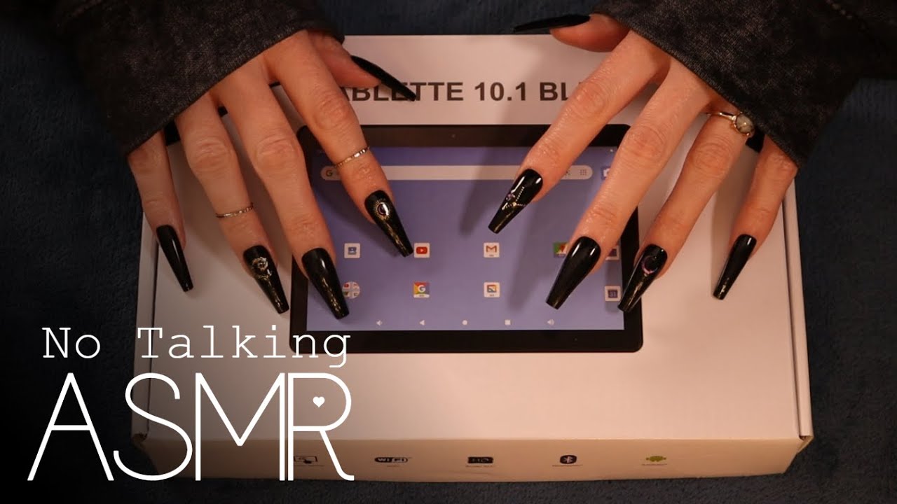 ASMR Delicate box & tablet tapping (🎧 no talking)