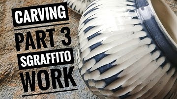 How to do sgraffito carving (with underglaze)👌