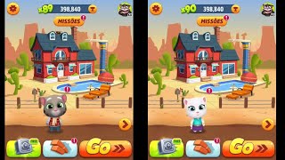 Talking Tom Gold Run Wild West Frosty Tom vs Neon Angela vs Roy Raccoon Gameplay Android ios screenshot 5