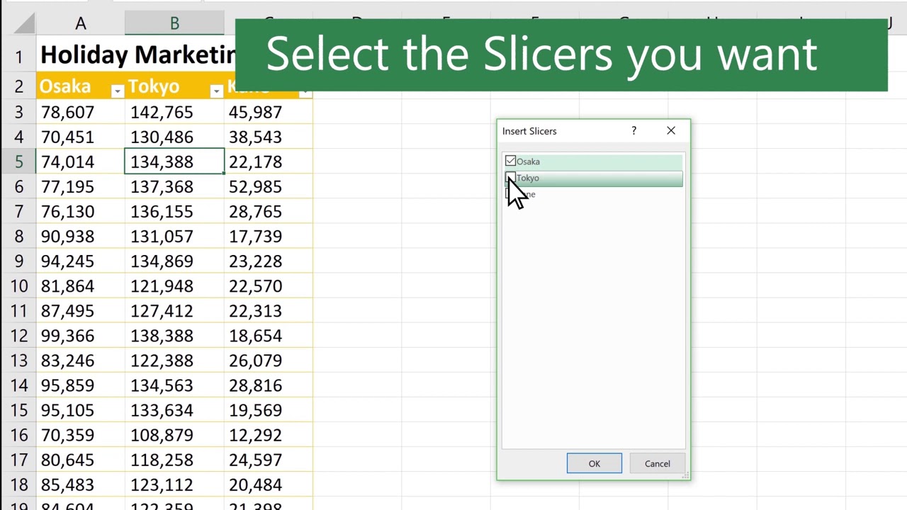 Slicers In Excel Youtube