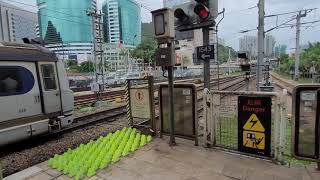 【東鐵線】 MLR train E80/E29 沙田站 北/上行 離站+ MLR train E98/E63 駛入沙田站四號月台