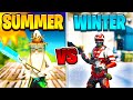 I hosted a SUMMER vs WINTER Fashion Show in Fortnite... (BEST SUMMER AND WINTER SKIN COMBOS)