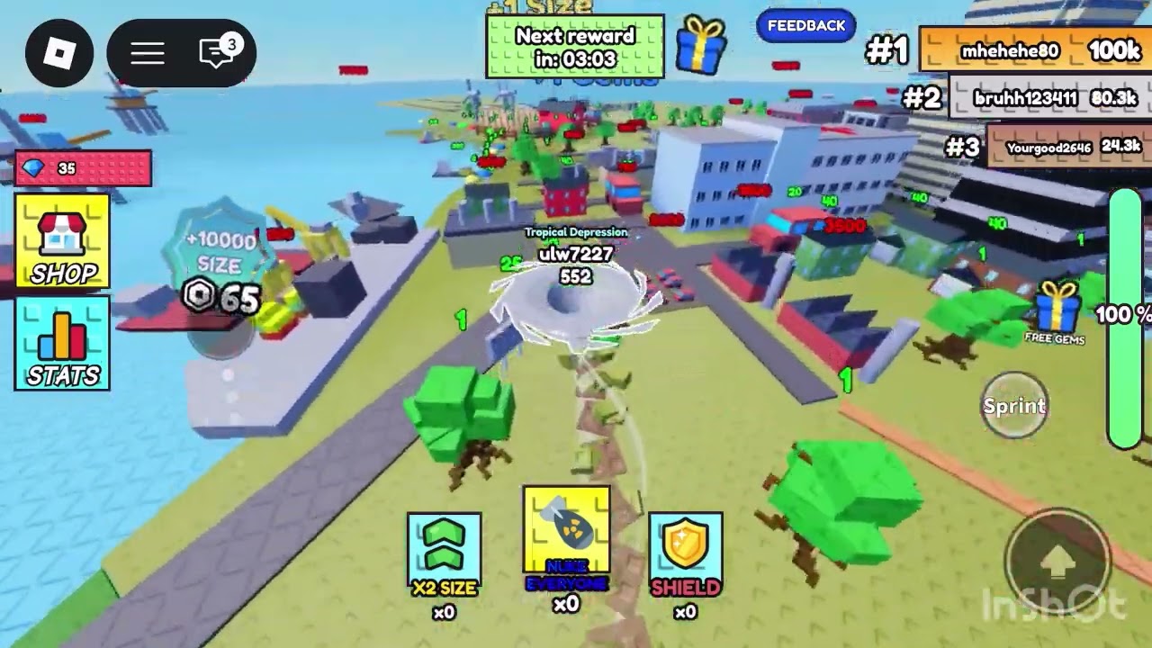 Я прокачал торнадо с 0 до 20000 LvL в Roblox