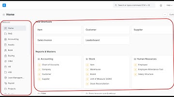 59. Desk Workspace - Frappe ERPNext