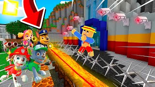 5 HACKS DE CONSTRUCCIÓN CONTRA APOCALIPSIS PAW PATROL EN MINECRAFT 😱