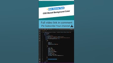 CSS Skewed Background Colour video 3 - Shorts video - Web Tutorial Tamil ||#html#css#short#trinding