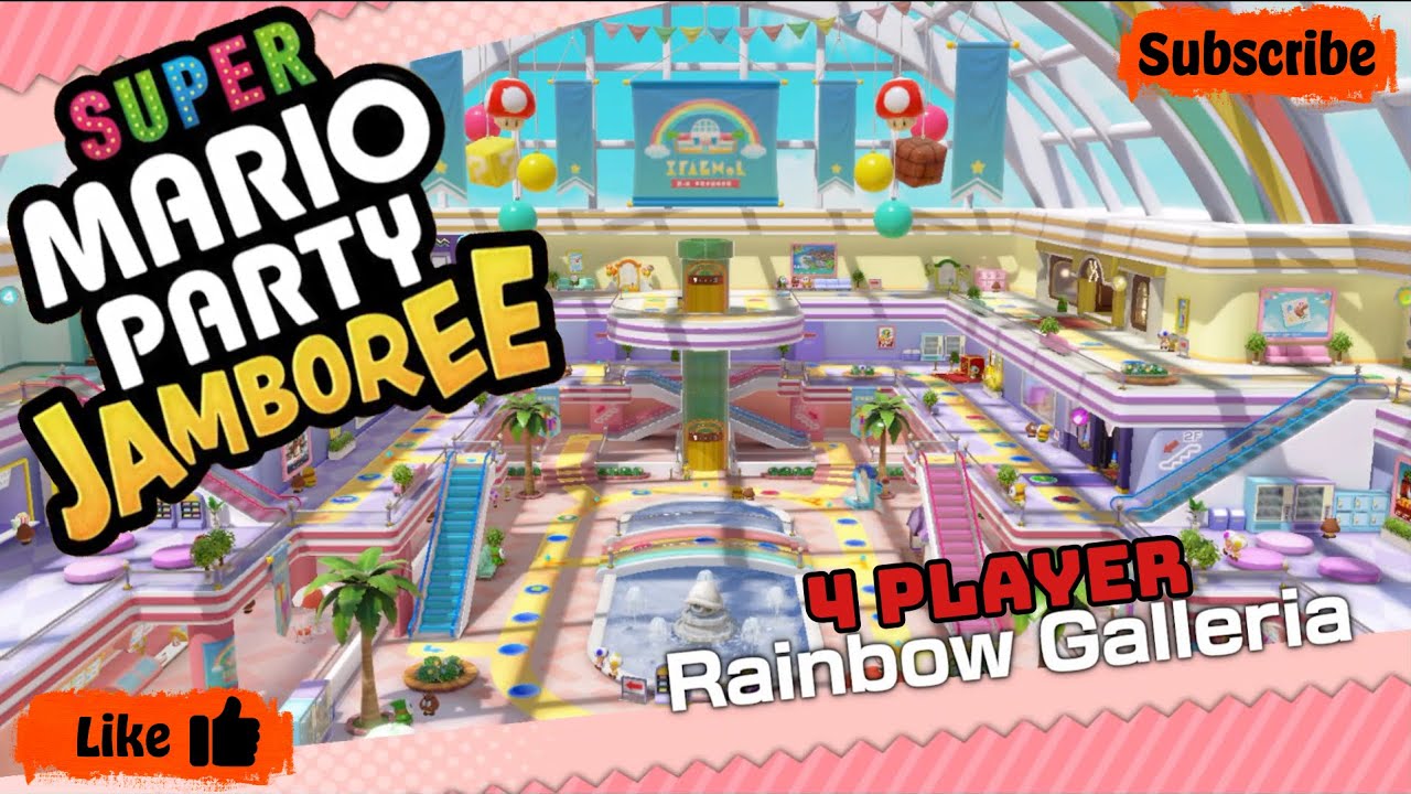 4 Player Rainbow Galleria - Mario Party Jamboree. No Commentary.